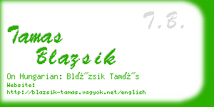 tamas blazsik business card